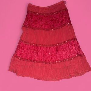 maxi skirt with beads and sequins